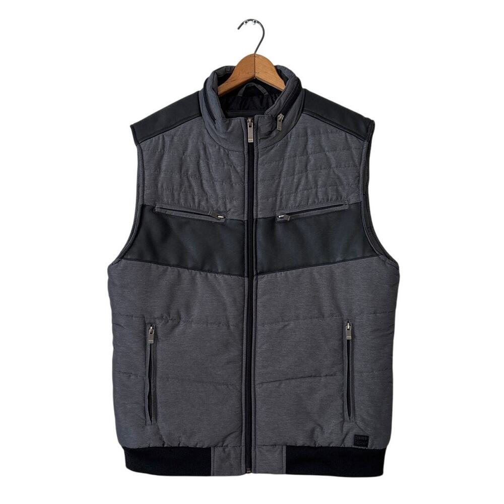 Seduka Men’s Vest – Size L – Black Quilted Zip Front Streetwear NYC Style
